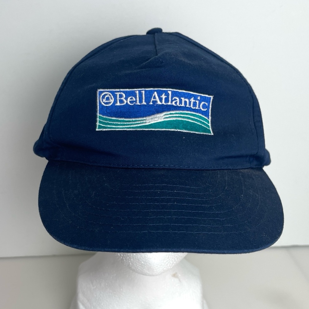 Vintage Bell Atlantic Snap Back Blue Navy Cap Hat